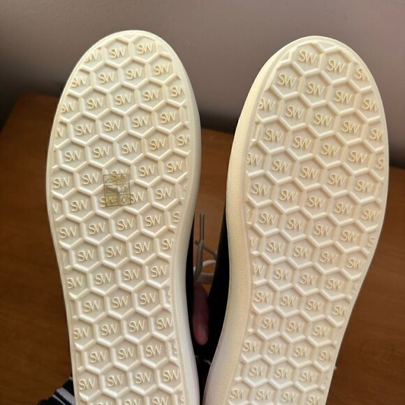 Stuart Weitzman Women’s Livvy Black And Leopard Low Top Lace Up Sneaker - Picture 12 of 16